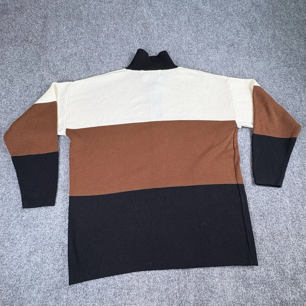 Vintage‎ 90s Segue Sweater Women S Colorblock Y2K Polo Retro Preppy Minimalist